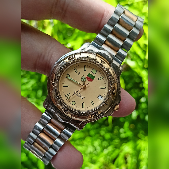 TAG HEUER Gold Silver Analog Watch Second | Jam Tangan Pria Preloved