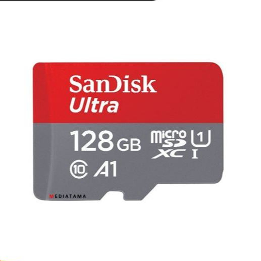 MEMORI SANDISK ULTRA ORIGINAL 128GB A1 140MBPS CLASS 10 GARANSI RESMI MICRO SD