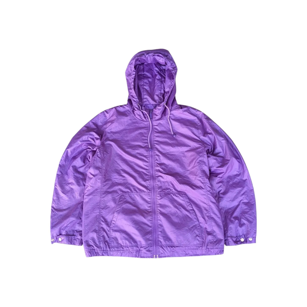 TOPVALU - Jaket Puffer Jaket Windbreaker Unisex Pria Wanita Warna Ungu