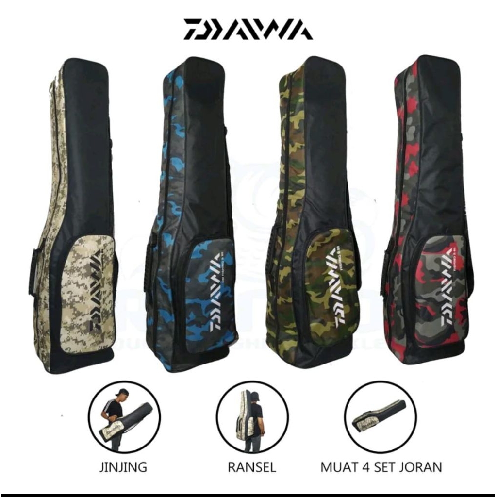 Tas Pancing Daiwa Loreng Ransel Jumbo ukuran 80cm 100cm 120cm