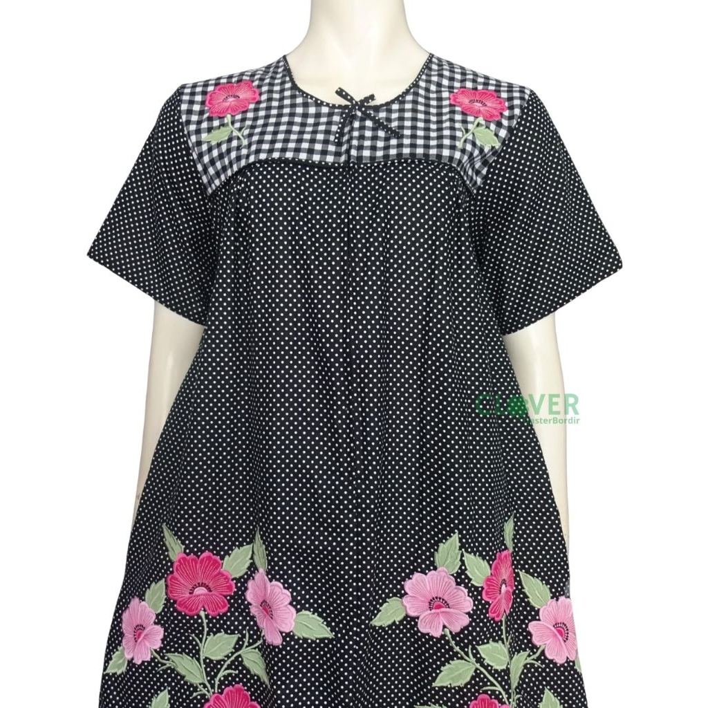 (DM 3) Daster Bordir Midi Katun Jepang - Daster Malang.