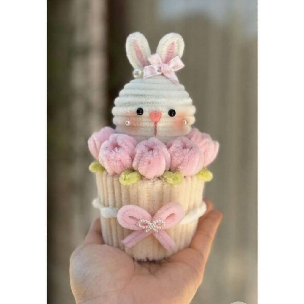 Pot bunga boneka lucu