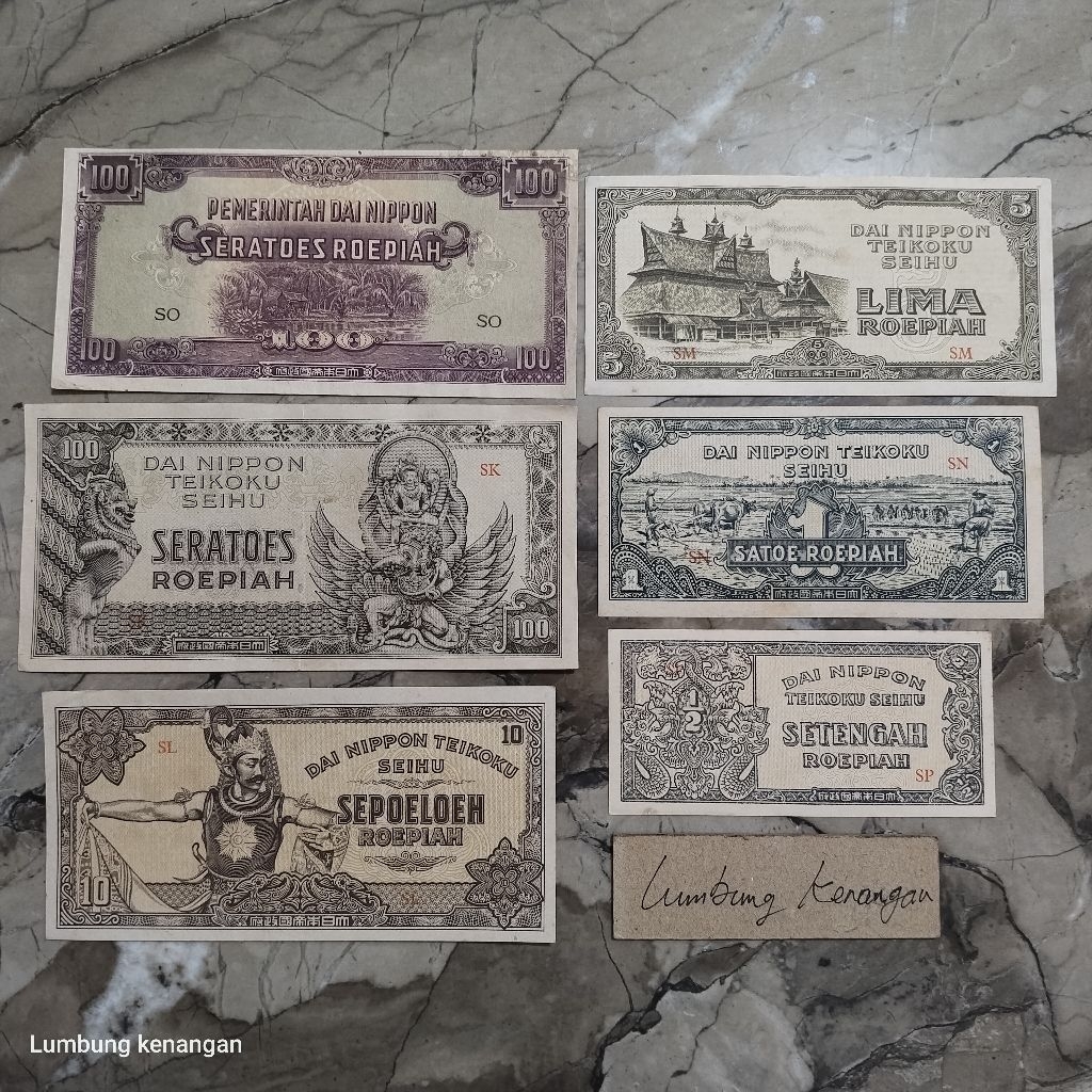 uang kuno Set seri Dai Nippon