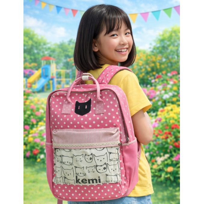 Tas Ransel Sekolah Boneka Korea Anak Perempuan SD Ransel Besar Serut Tas Lucu Korea