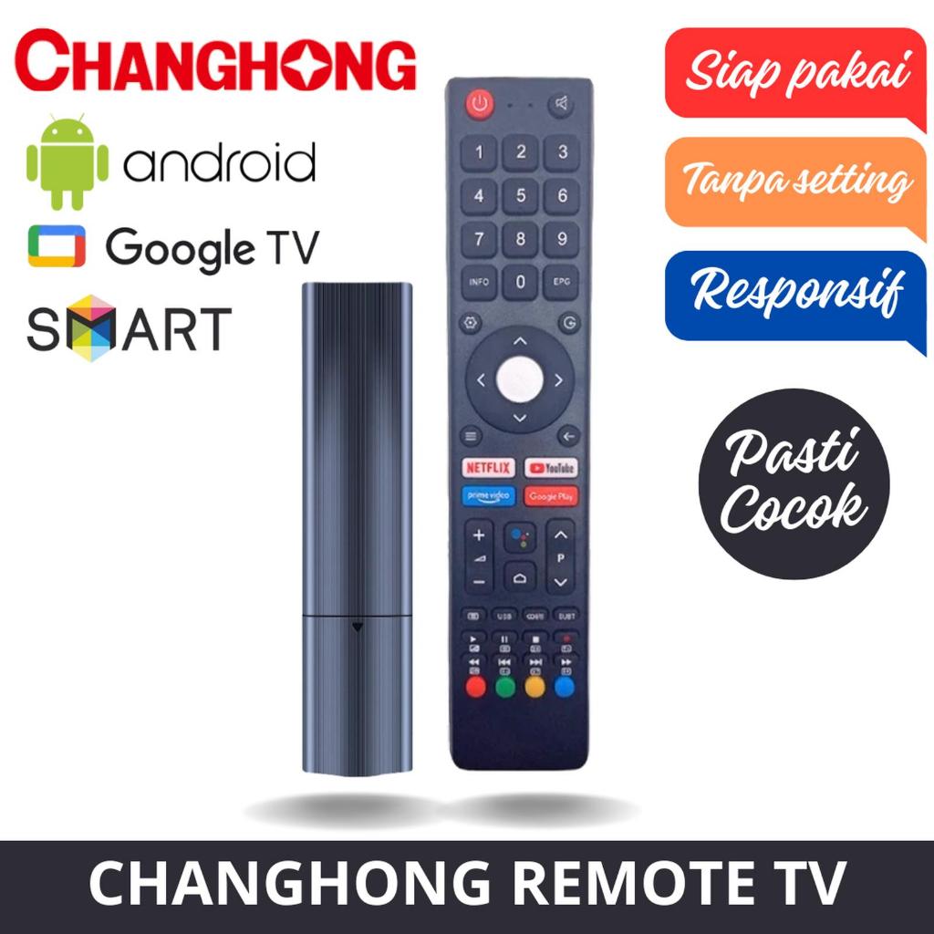[Pasti Cocok] Changhong Remote Tv Android Google Tv Uhd 4k Lcd Led Remot Changhong ch4
