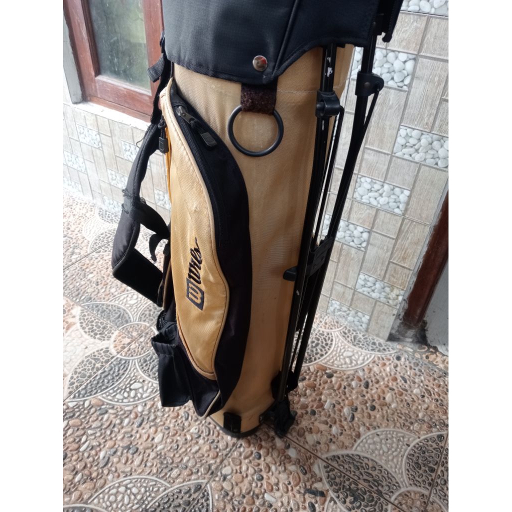 Tas Stick Golf Second Wilson USA Cream Gold Dan Driver Taylormade | Golf Stand Bag | Bekas Terawat