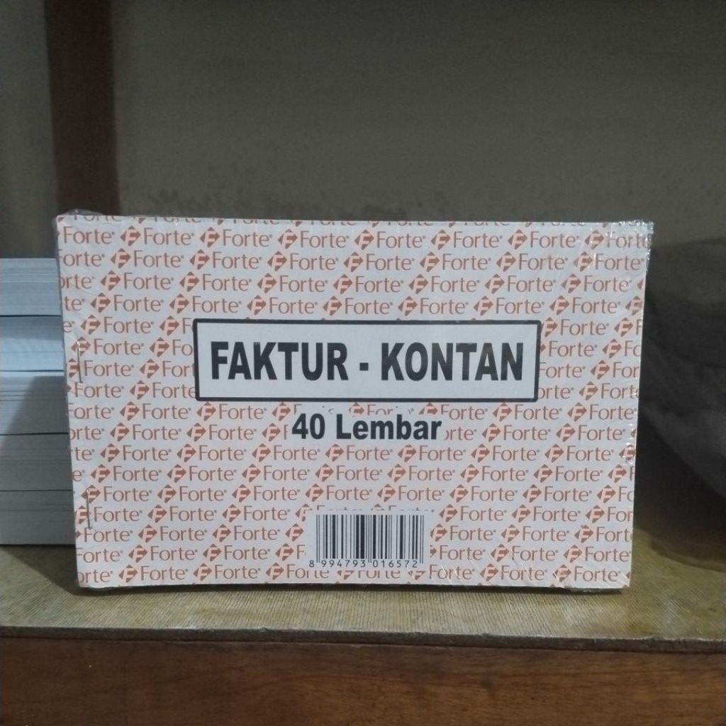 Bon Faktur/nota kontan rangkap 1 kecil FORTE per lusin
