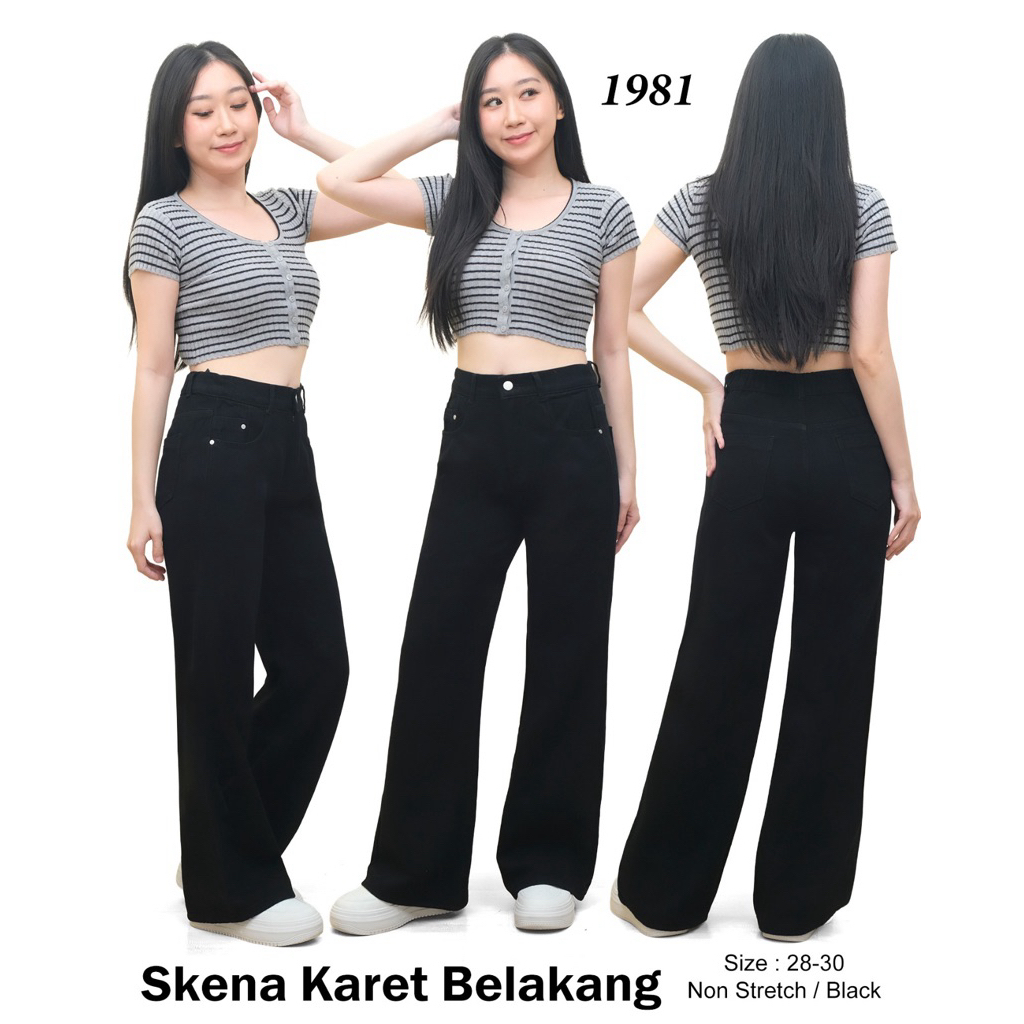 T-3000 Skena Black Flare Jeans