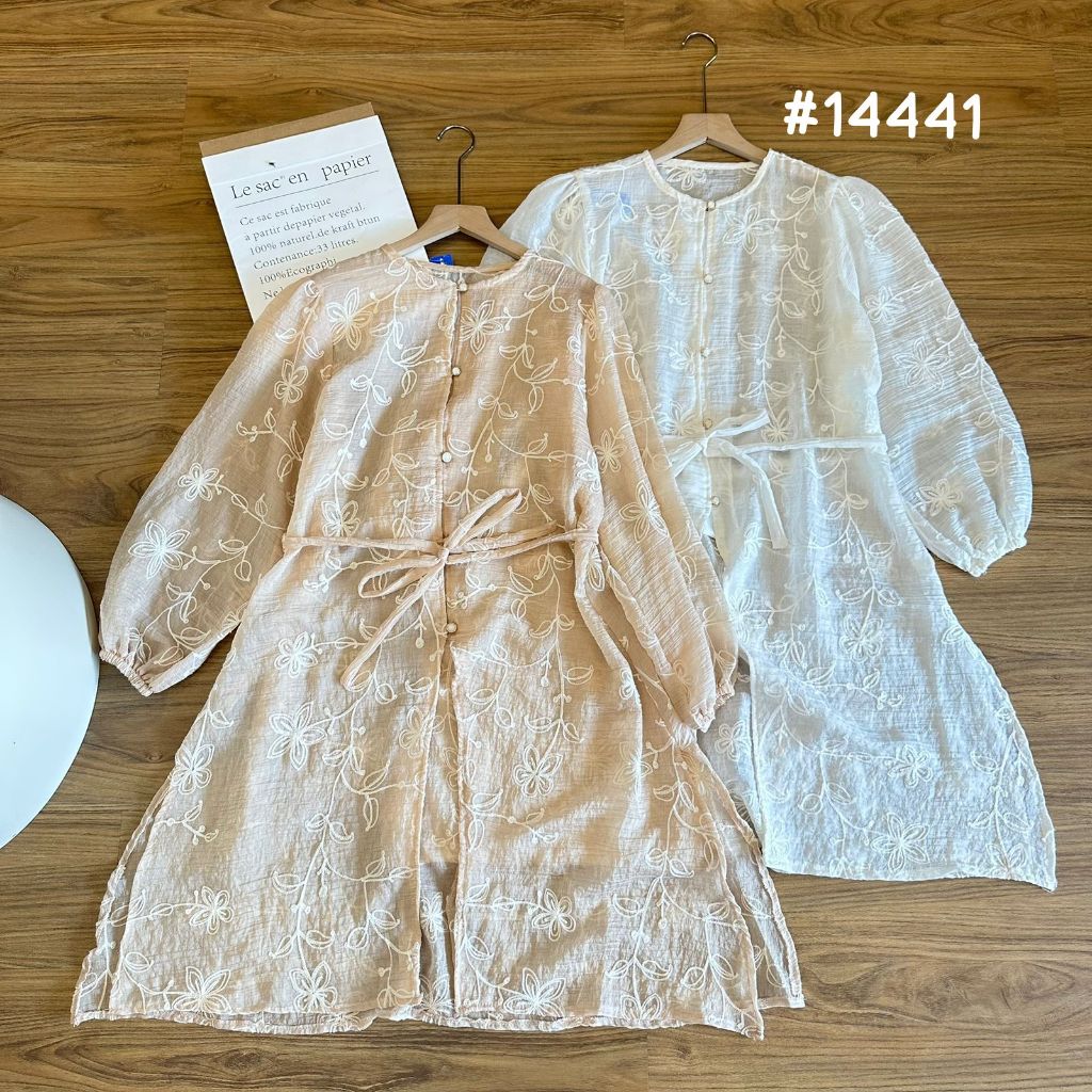 LONG TUNIK KATUN BORDIR RAYA SERIES 14441