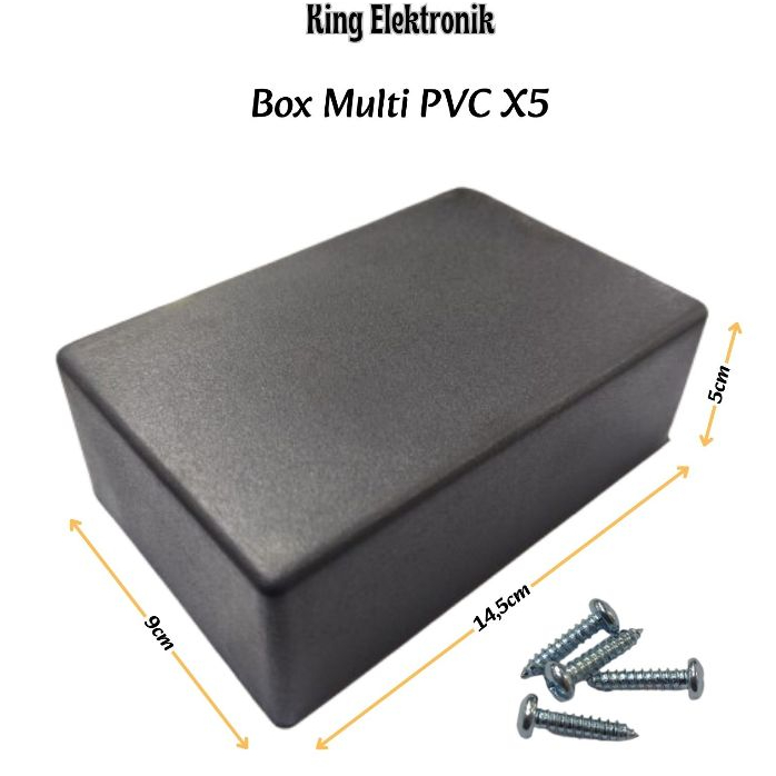 Box Kotak Hitam Elektronik DIY Box Multi Serbaguna X5 PVC
