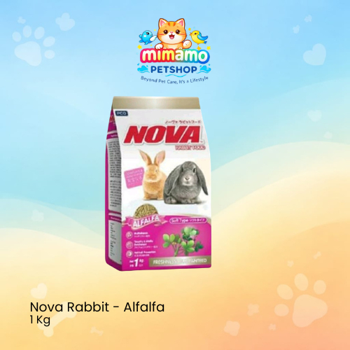 Makanan Kelinci Nova Alfalfa 1kg - Pakan Kelinci Marmut Berkualitas