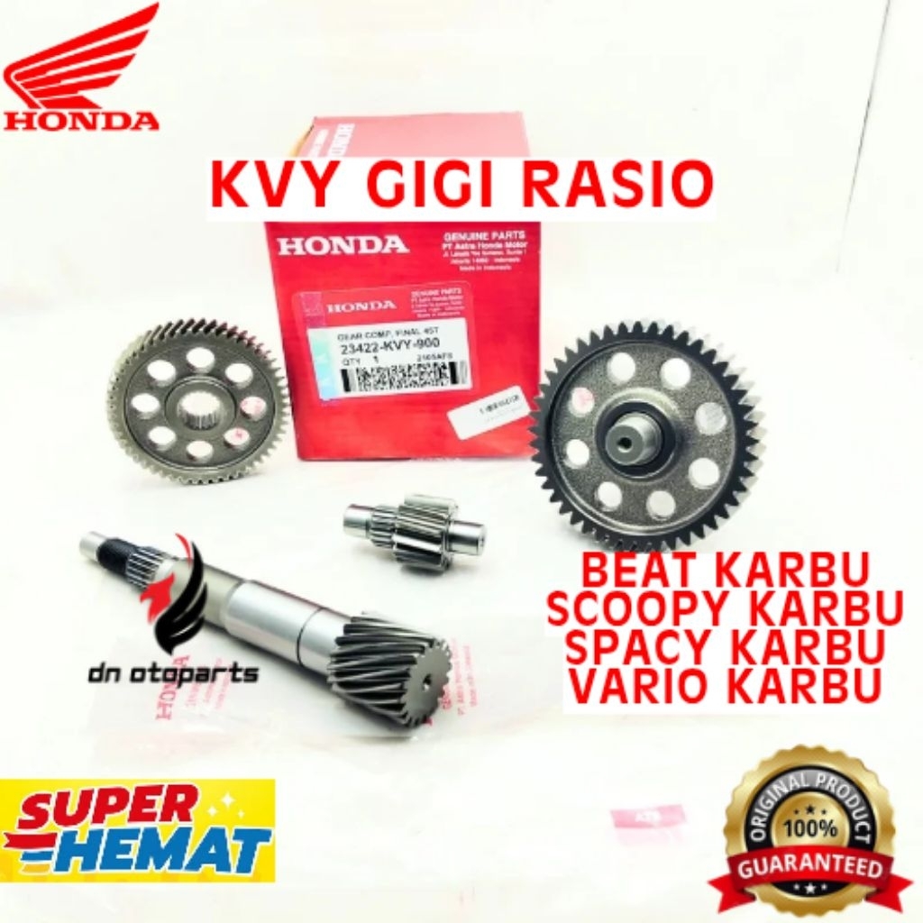 GIGI RASIO ORIGINAL HONDA KODE KVY, GIGI RASIO BEAT KARBU, GIGI RASIO SCOOPY KARBU, GIGI RASIO SPACY
