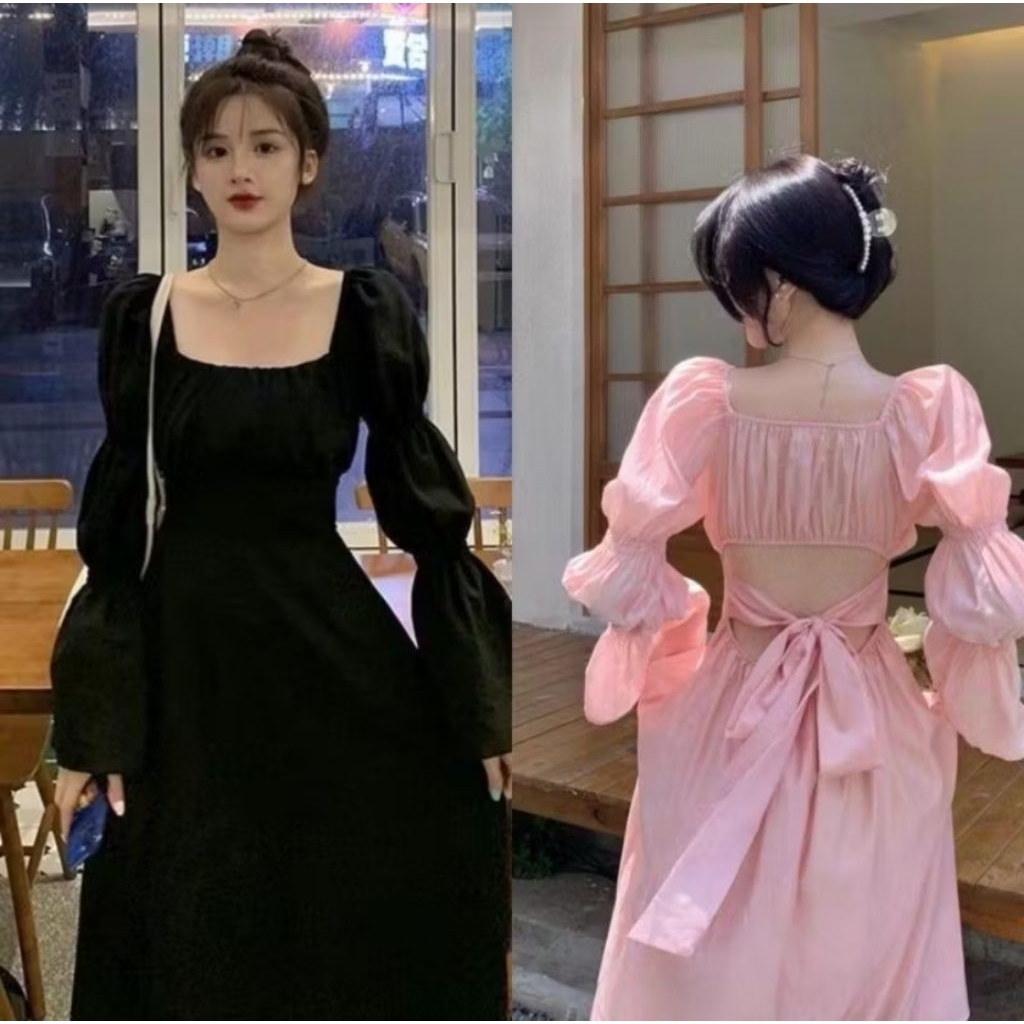 Dress Vintage Remaja / Dewasa Kecil Hijau Botol