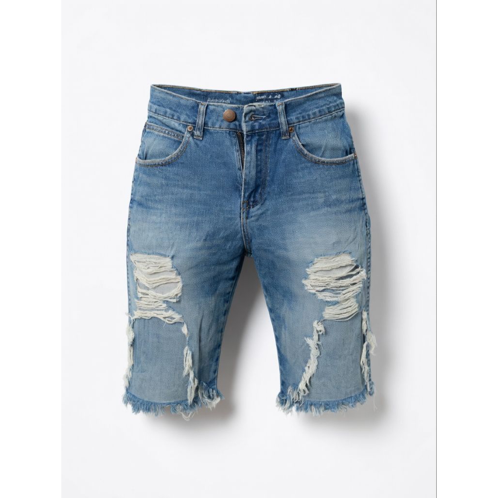 celana jeans pendek wrangler short ripped jeans rugged bekas/second/pl/preloved