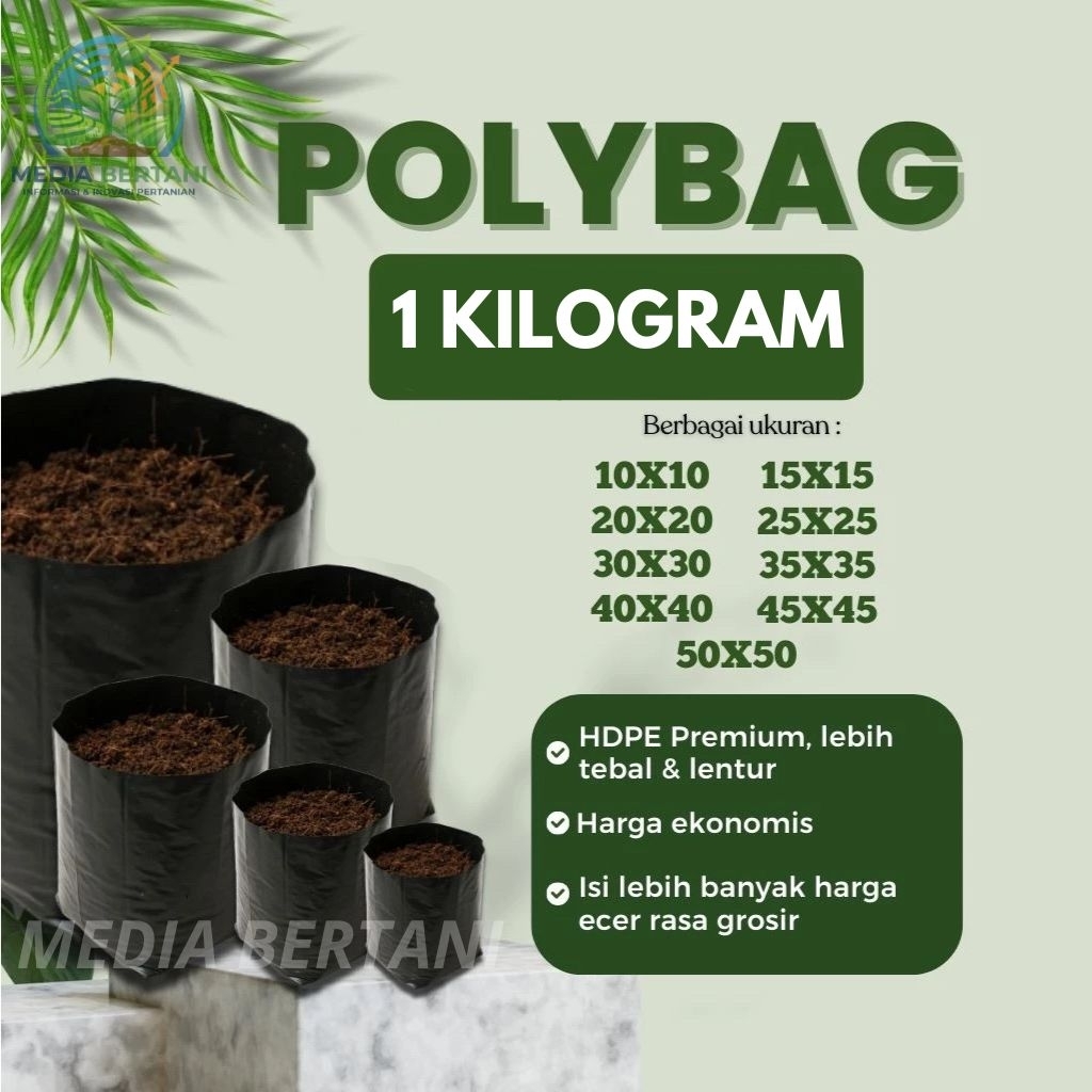 Polybag Tanaman 1Kg Termurah Berkualitas - Polybag Tanaman 1 Kg - Polybag - Polybag Plastik