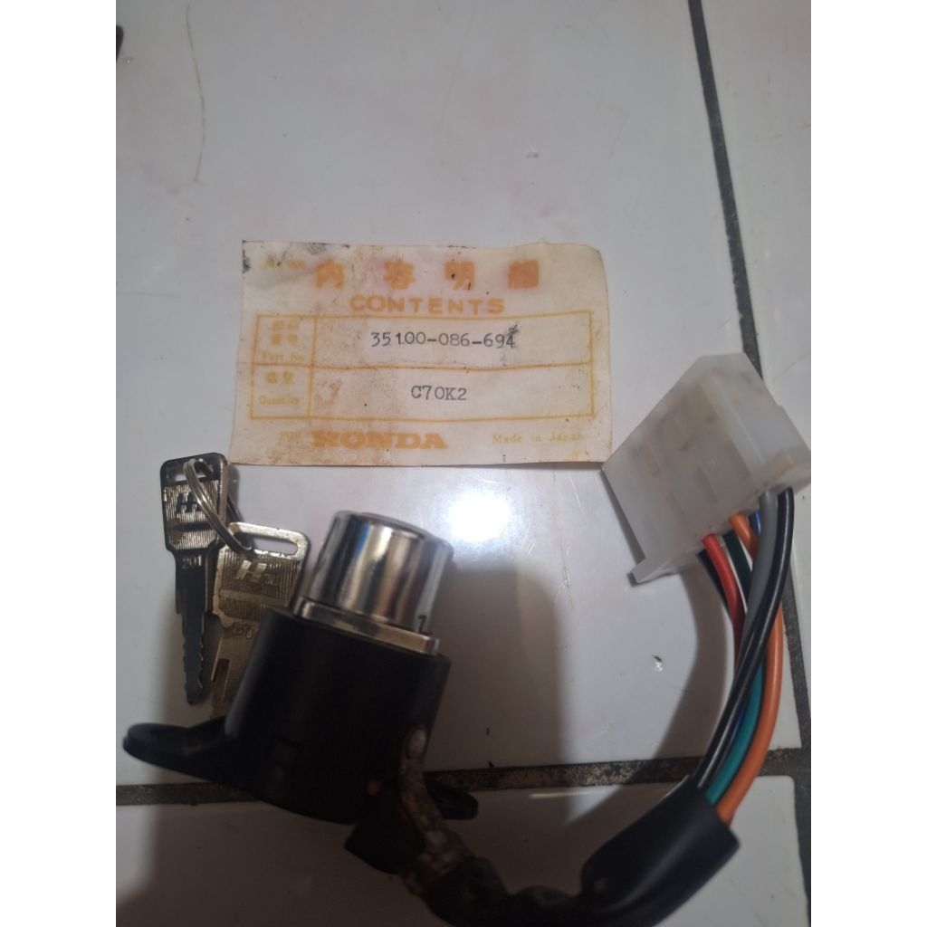 kunci kontak switch ignition honda c70 c 70 nos japan