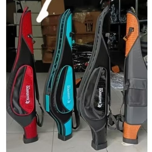 Tas pancing shimano kulit premium 3 kantong isi 2 100cm