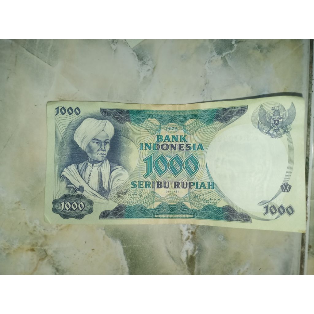 Uangkuno 1000 Rupiah Diponegoro Thn 1975