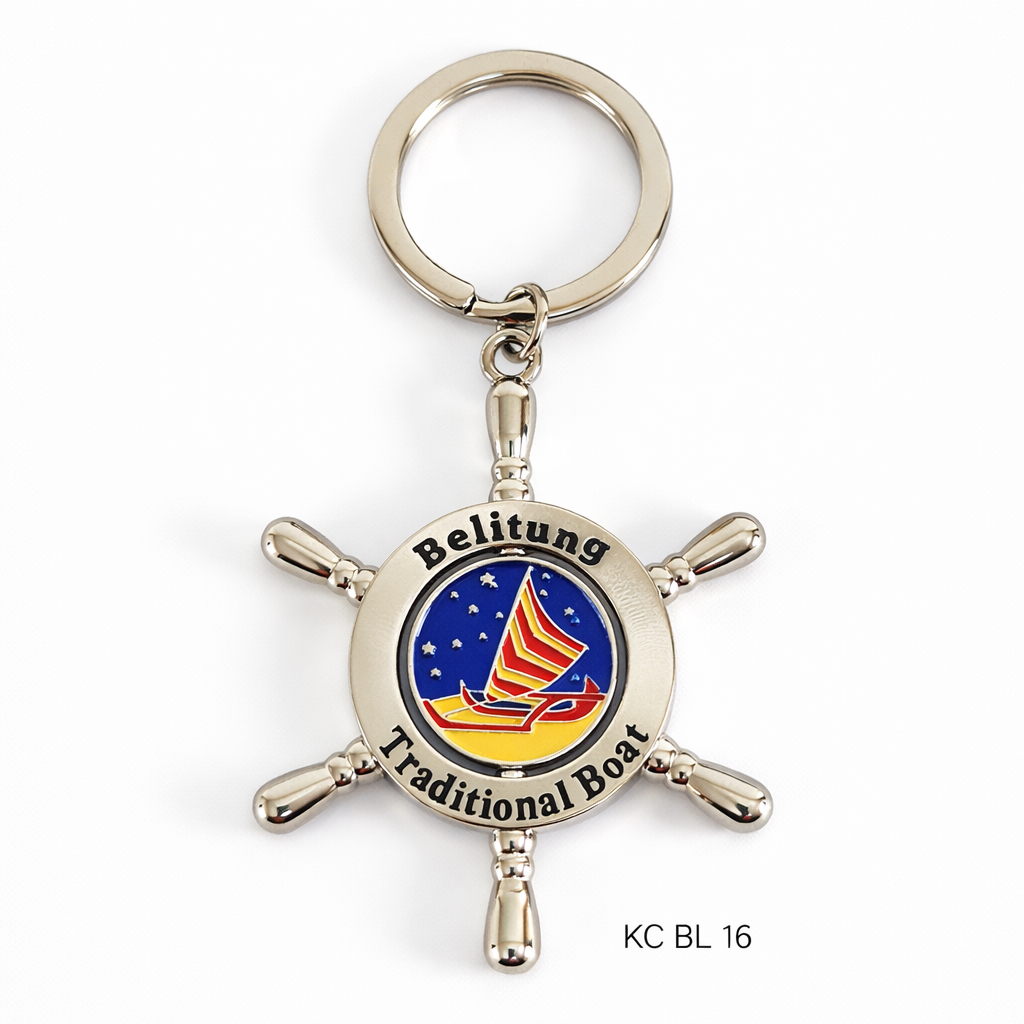 Souvenir Gantungan Kunci  Oleh-Oleh Negara Indonesia Belitung Jangkar Traditional Boat  KC BL 16