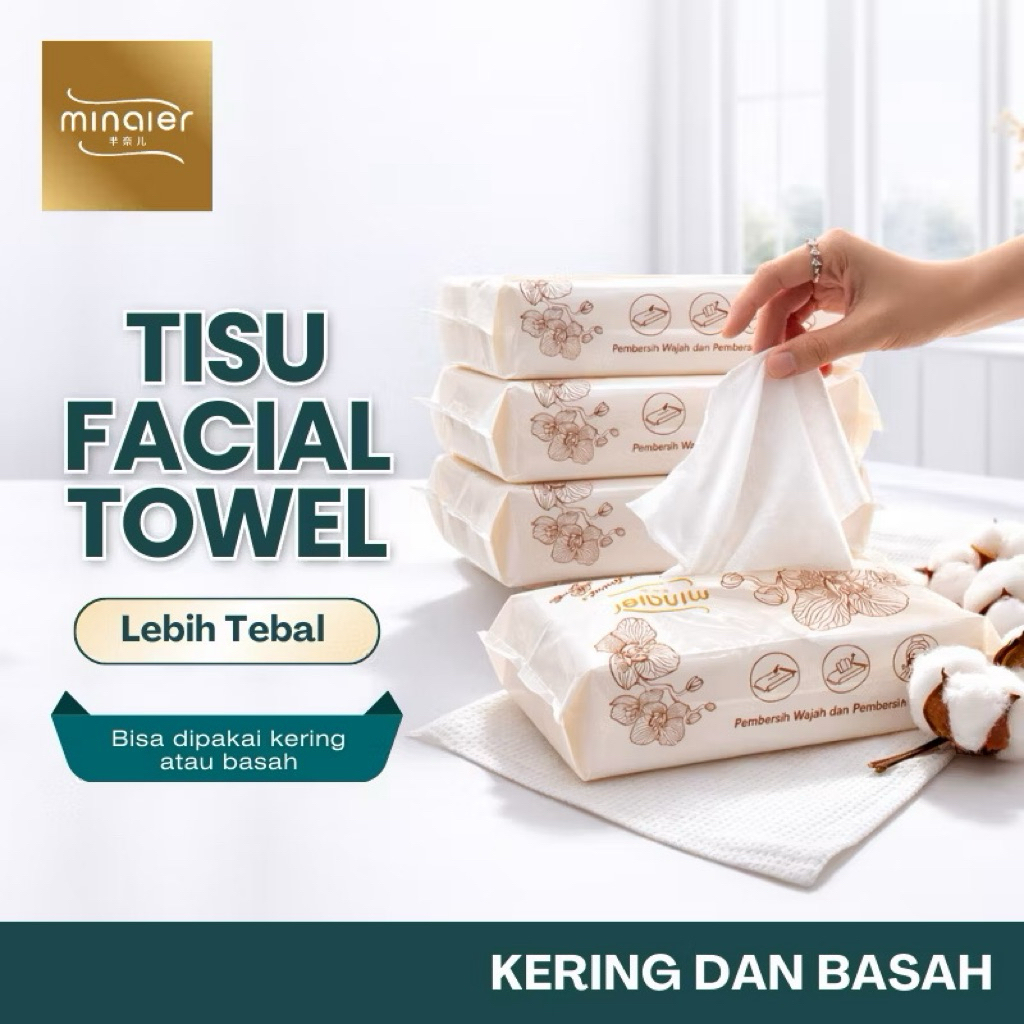 MINAIER Tisu Facial Towel Handuk Mandi Bayi Washlap