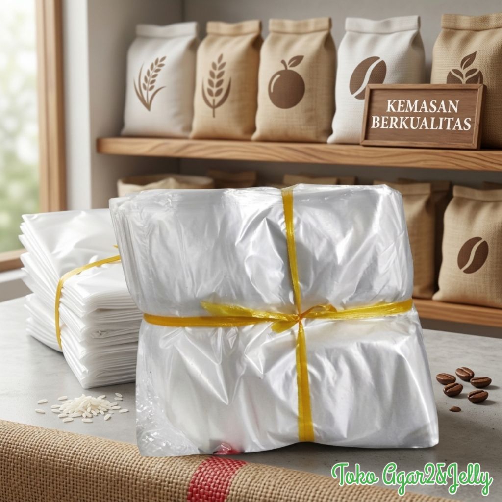 Kantong Plastik Kresek HD Putih Bening Kiloan 900 Gram