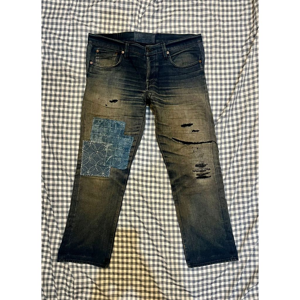 The Mommo Company - Indigo x Indigo Sashiko denim