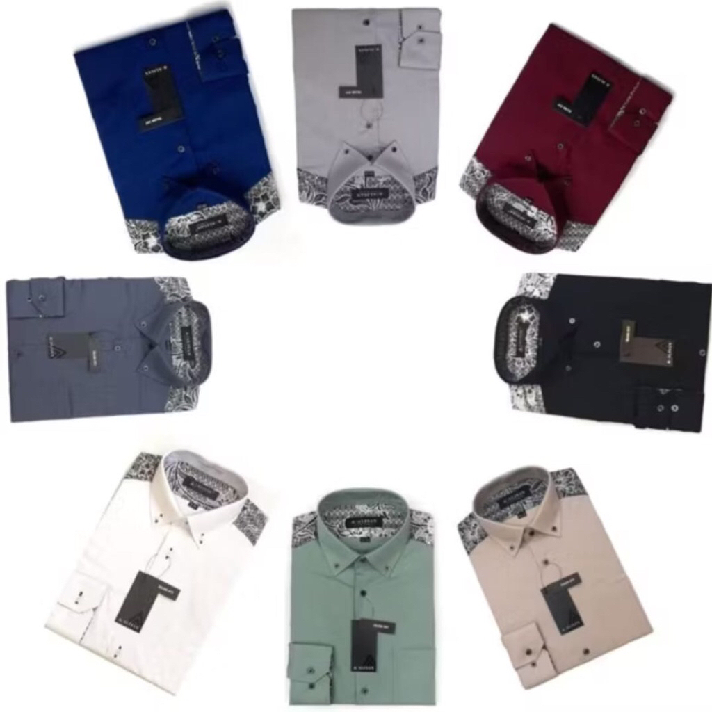 Kemeja Alisan Polos Pundak Batik Slimfit || Lengan Panjang Original || Kemeja Alisan 100% ORIGINAL