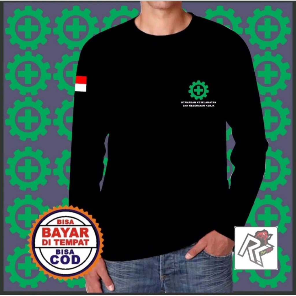 KAOS LENGAN PANJANG SAFETY FIRST SIMPEL DADA