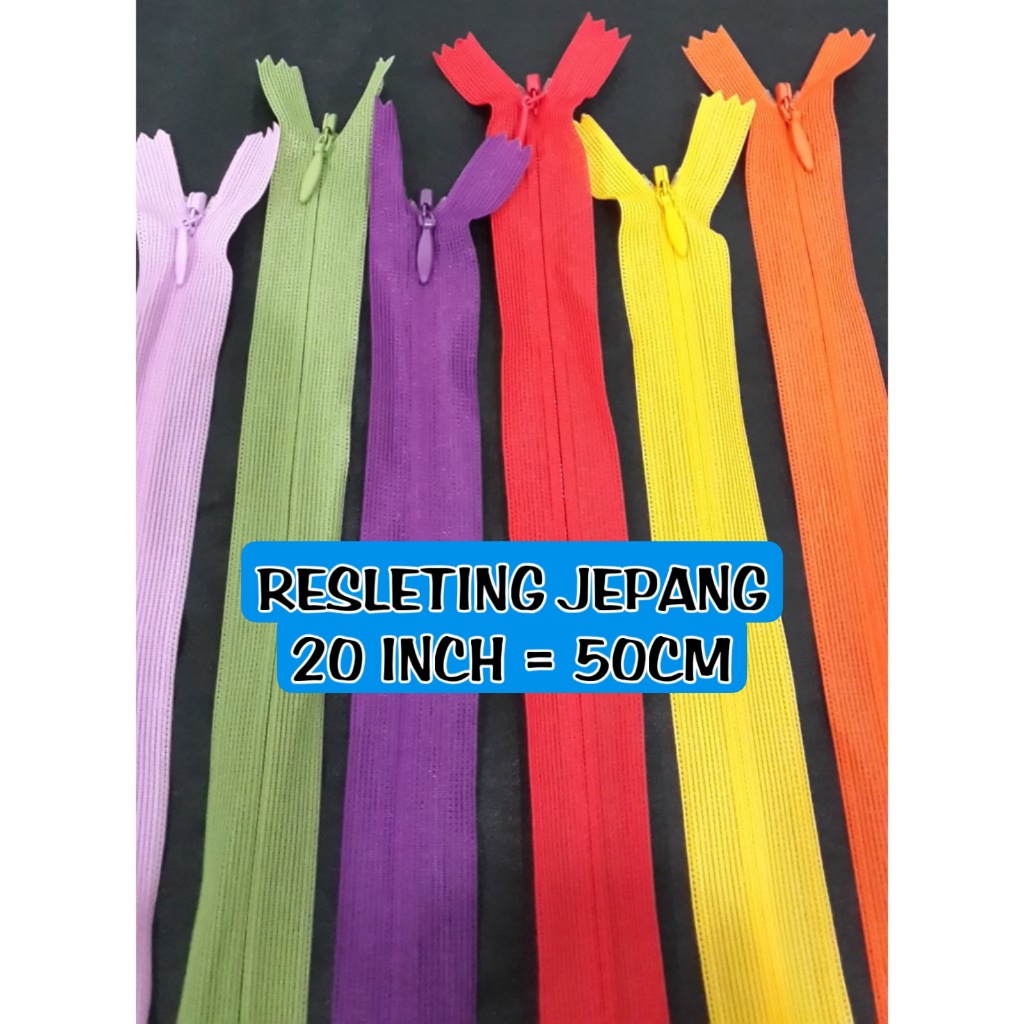 Isi 1 lusin 20 inch - Resleting Jepang - Sleting Jepang 20 inch - 50 cm