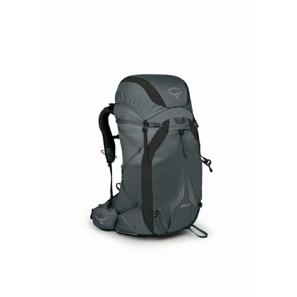 CARRIER OSPREY EXOS 58 GREY BACKPACKING ULTRALIGHT TAS HIKING TREKKING TRAVELING