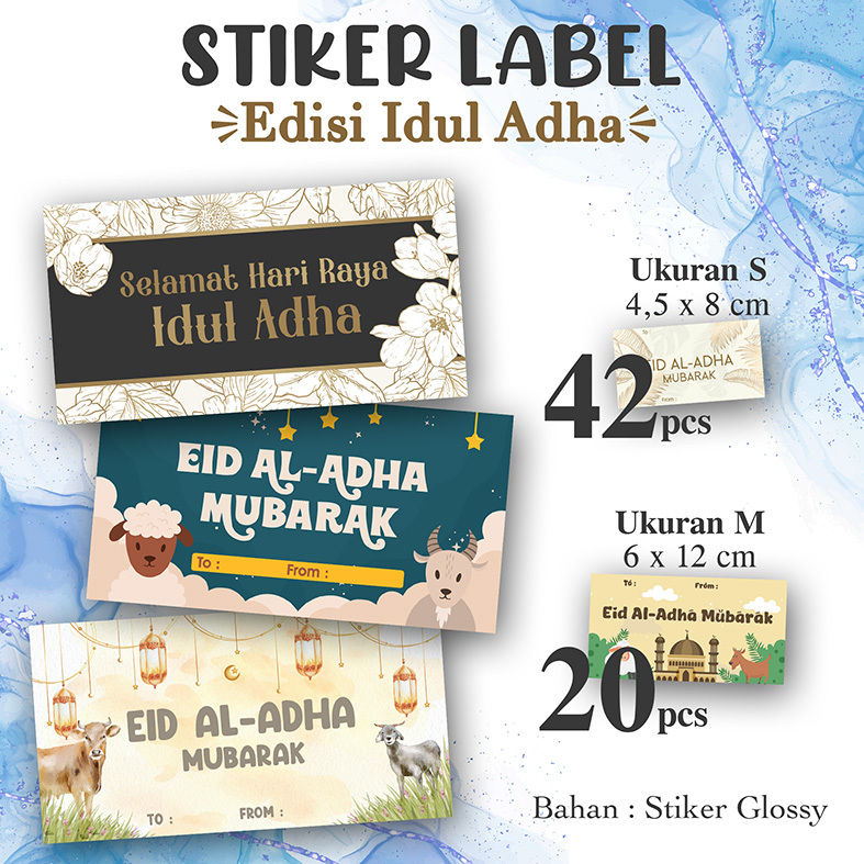 STIKER IDUL ADHA (KOTAK) | STIKER LABEL IDUL ADHA | STIKER BOX LEBARAN HAMPERS LEBARAN HAJI