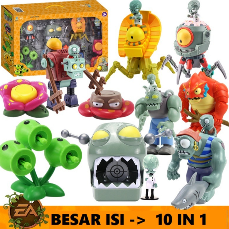 DIY NEW 2026 mainan anak ZOMBIE VS PLANT shoot nerf action figure ZOMBIES battle game war hero SOCCE