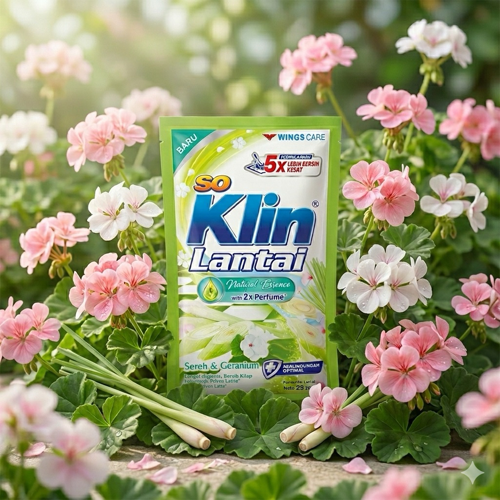 So Klin Lantai 23 ml / So Klin Lantai Sereh & Geranium / So Klin Lantai Hijau