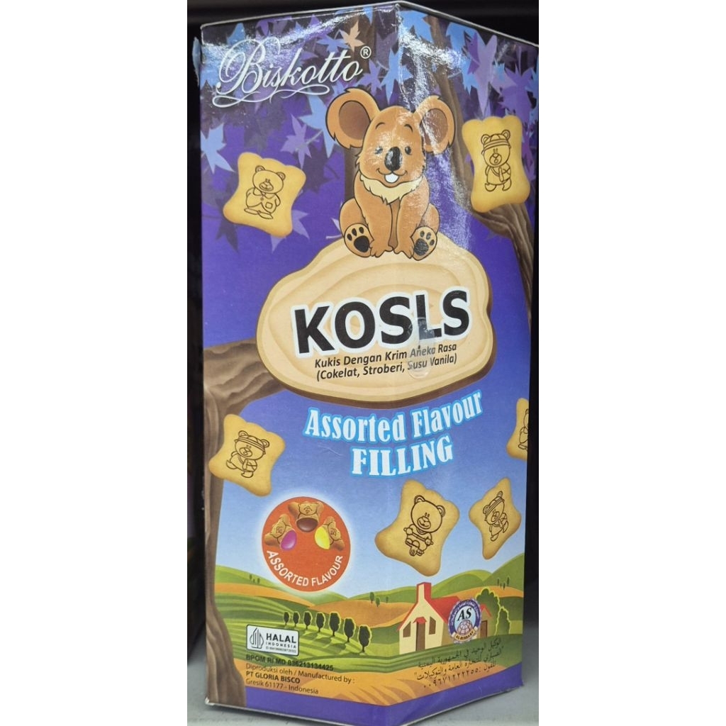 Biskuit / Kukis Dengan Krim Aneka Rasa BISKOTTO KOSLS Assorted Flavour Filling 200g - HK-PC.