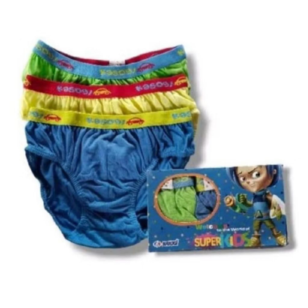 Celana Dalam Anak Merk Kasogi Superkids (Isi 3 Pcs) M L XL