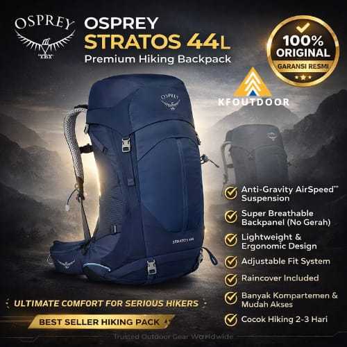 Tas Carrier Osprey Stratos S26 44L Original Osprey