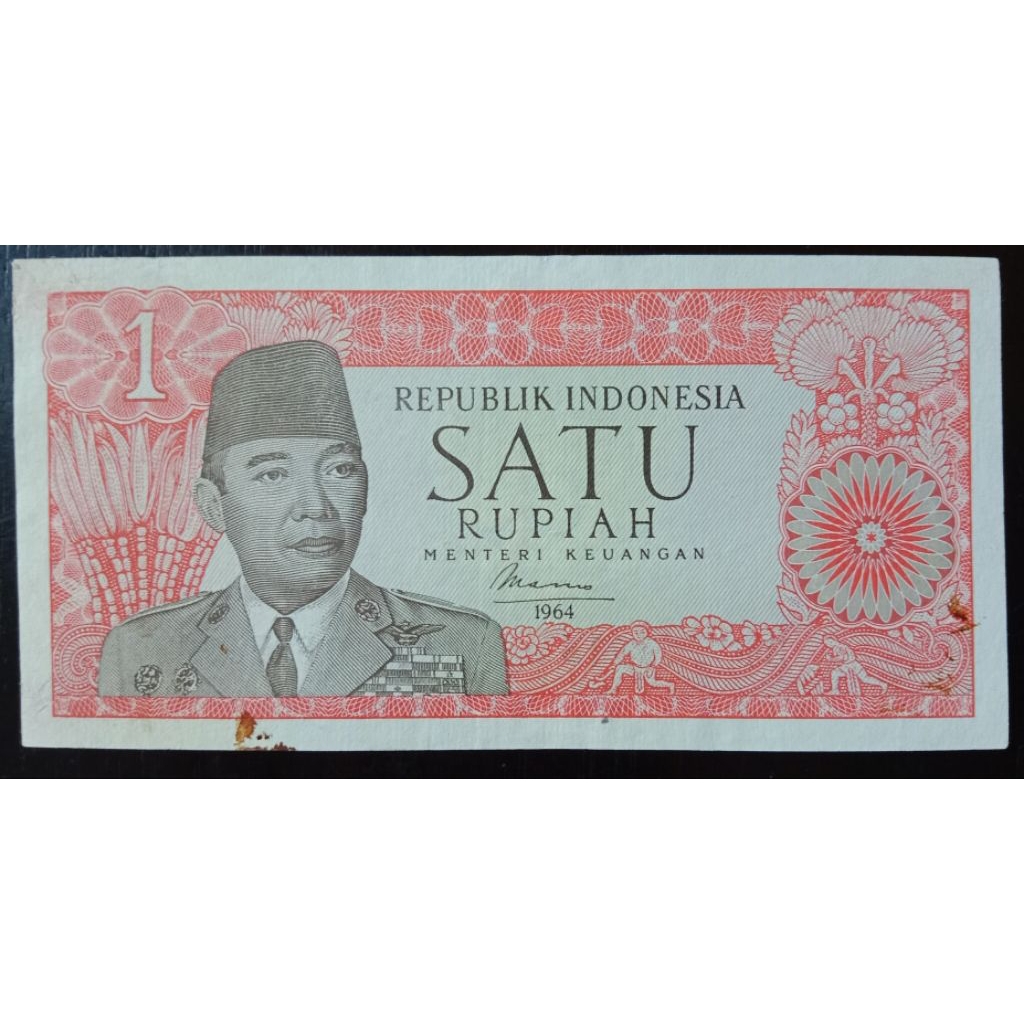 UANGKUNO 1 RUPIAH SUKARNO THN 1964