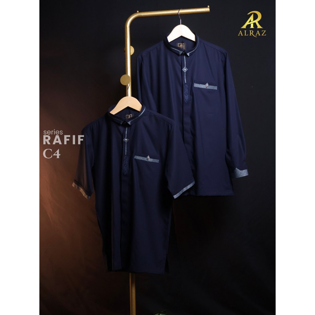 Alraz Koko Pria Lengan Panjang RAFIF FS 6136 A Katun Premium – Baju Muslim Pria Elegan Bisa COD