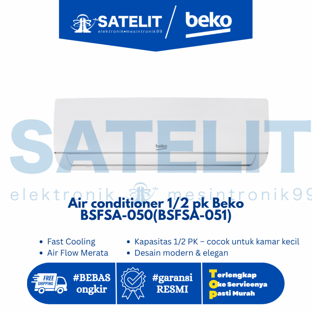 AC Beko 1/2 PK BSFSA-050 / BSFSA-051 | Hemat Listrik | Dingin Cepat | Garansi Resmi