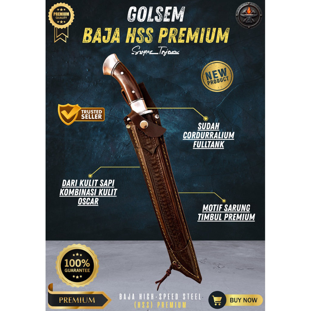 [PANDAI BAJA] GOLOK SEMBELIH BAJA HSS PREMIUM GOLOK BAJA SUPER TAJAM Baja HSS Premium Asli Original