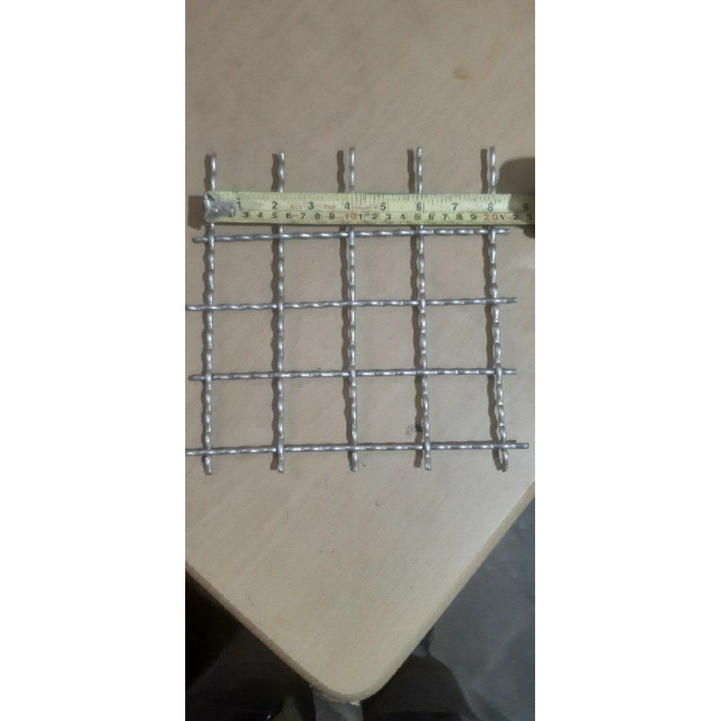 kawat ram anyaman galvanis tebal 2,8 mm lubang 4,8 cm asli.