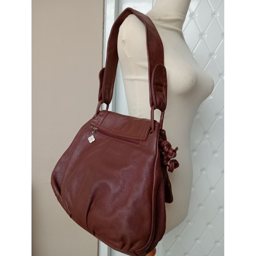 Bampo sling-hand bag kulit asli