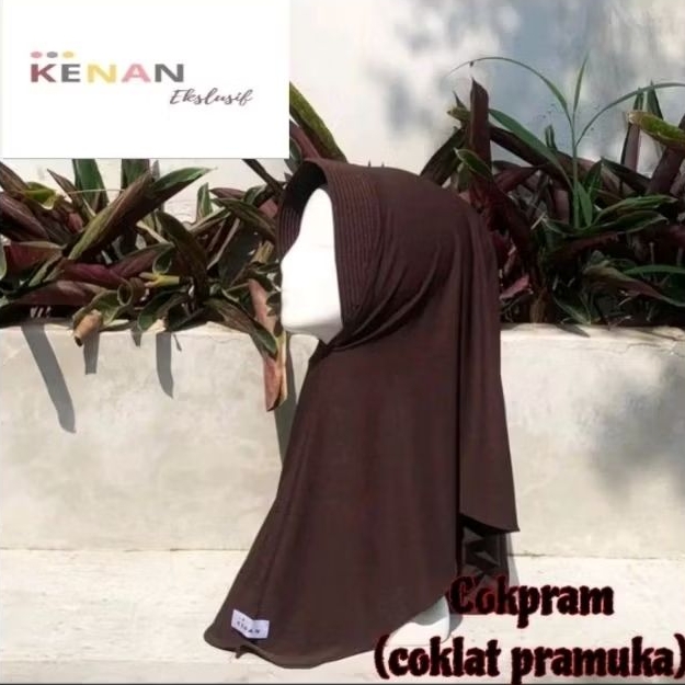 jilbab kenan anak sekolah polos size S -L