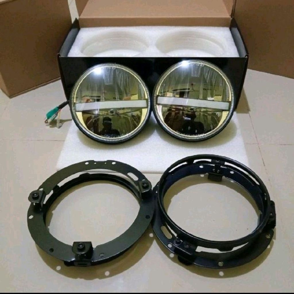 Headlamp Trucklite 7inch + Ring Headlamp - Headlamp LED Trucklite 7inch Headlamp Jeep Jimny Rubicon 