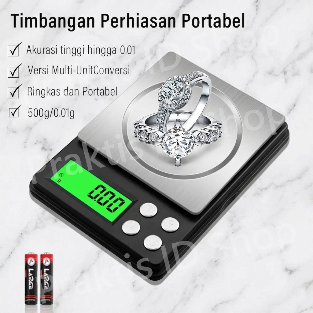 Timbangan saku elektronik, timbangan gram kecil, timbangan 0,01 karat, timbangan gram elektronik