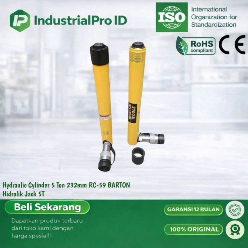 Hydraulic Cylinder 5 Ton 232mm RC-59 BARTON Hidrolik Jack 5T