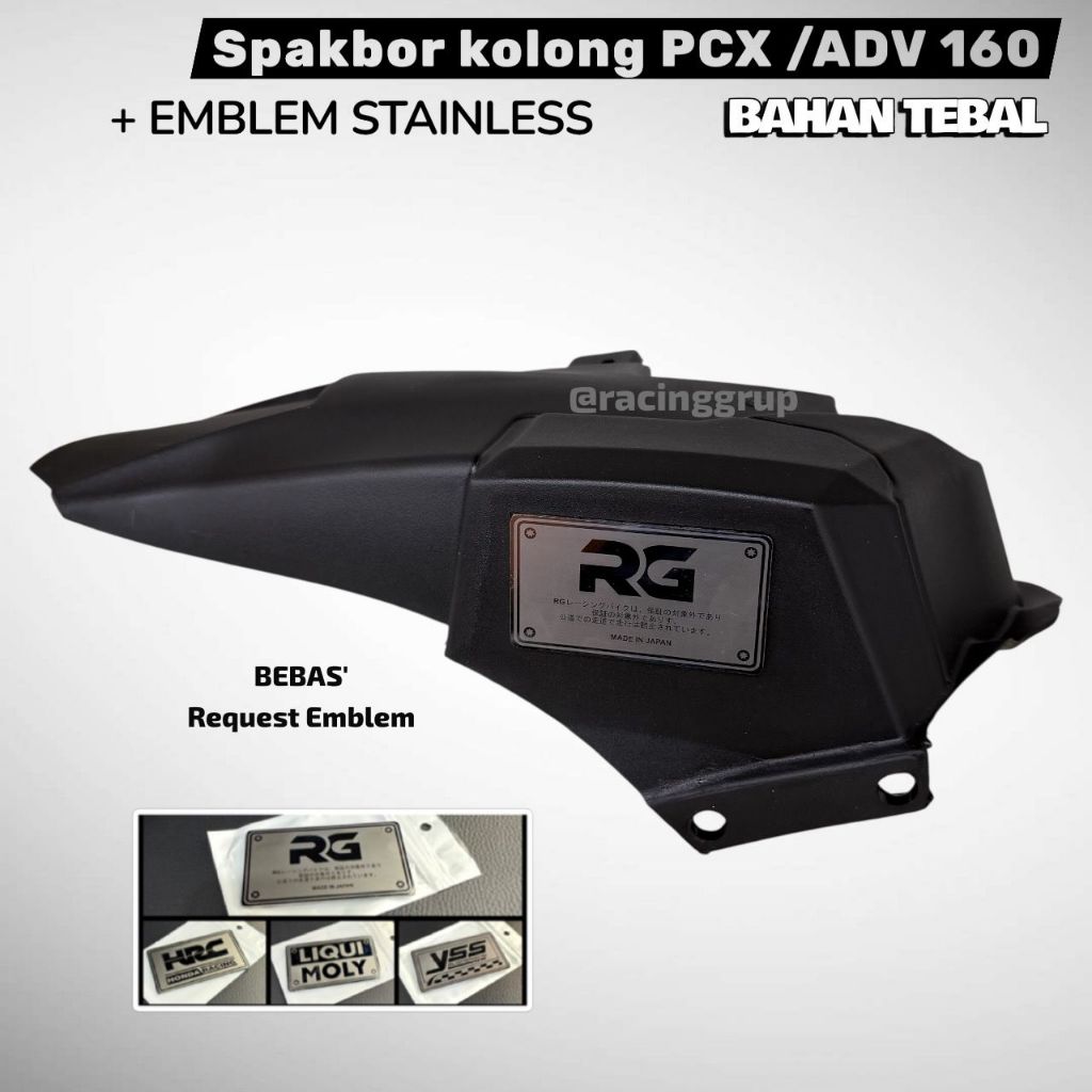 Spakbor Kolong PCX 160 ABS CBS ADV 160 PCX 2025 bonus Emblem stainless