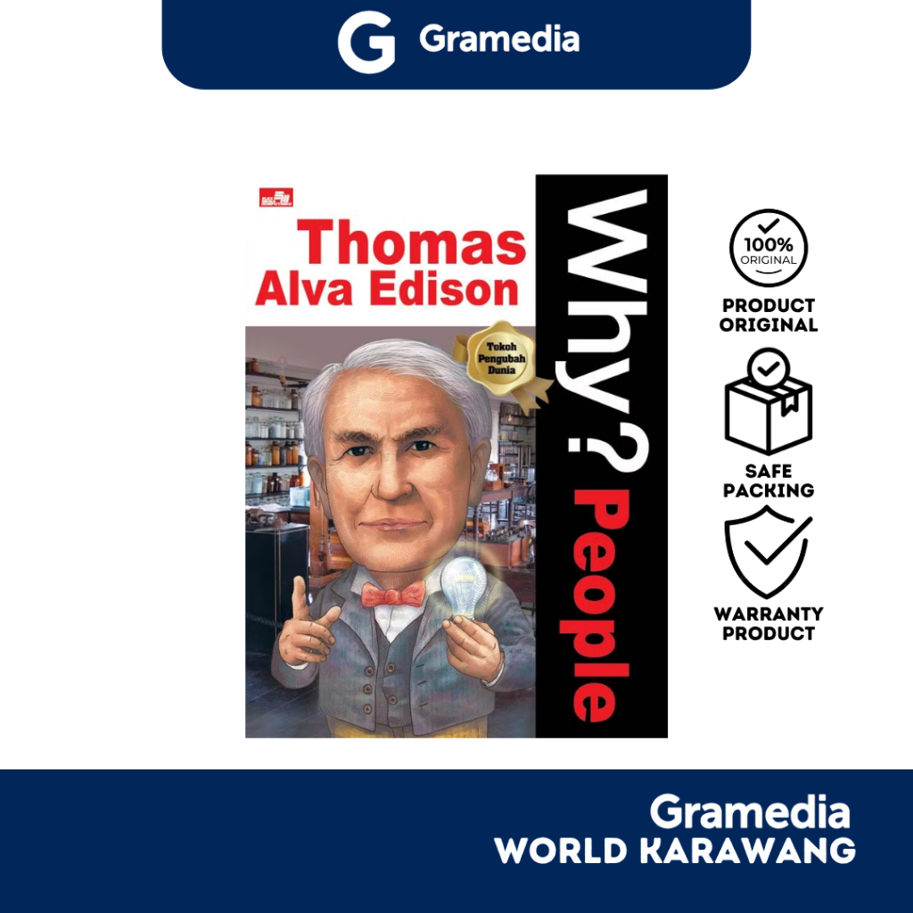 Gramedia Karawang - Educational Comic - Why? People: Thomas Alva Edison - Elex Media Komputindo