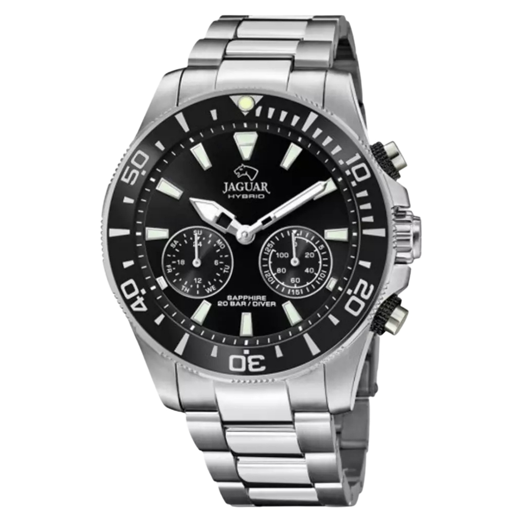 Galery Jam Tangan Jaguar J888/2 Connected Silver Dial Black Swiss Made
