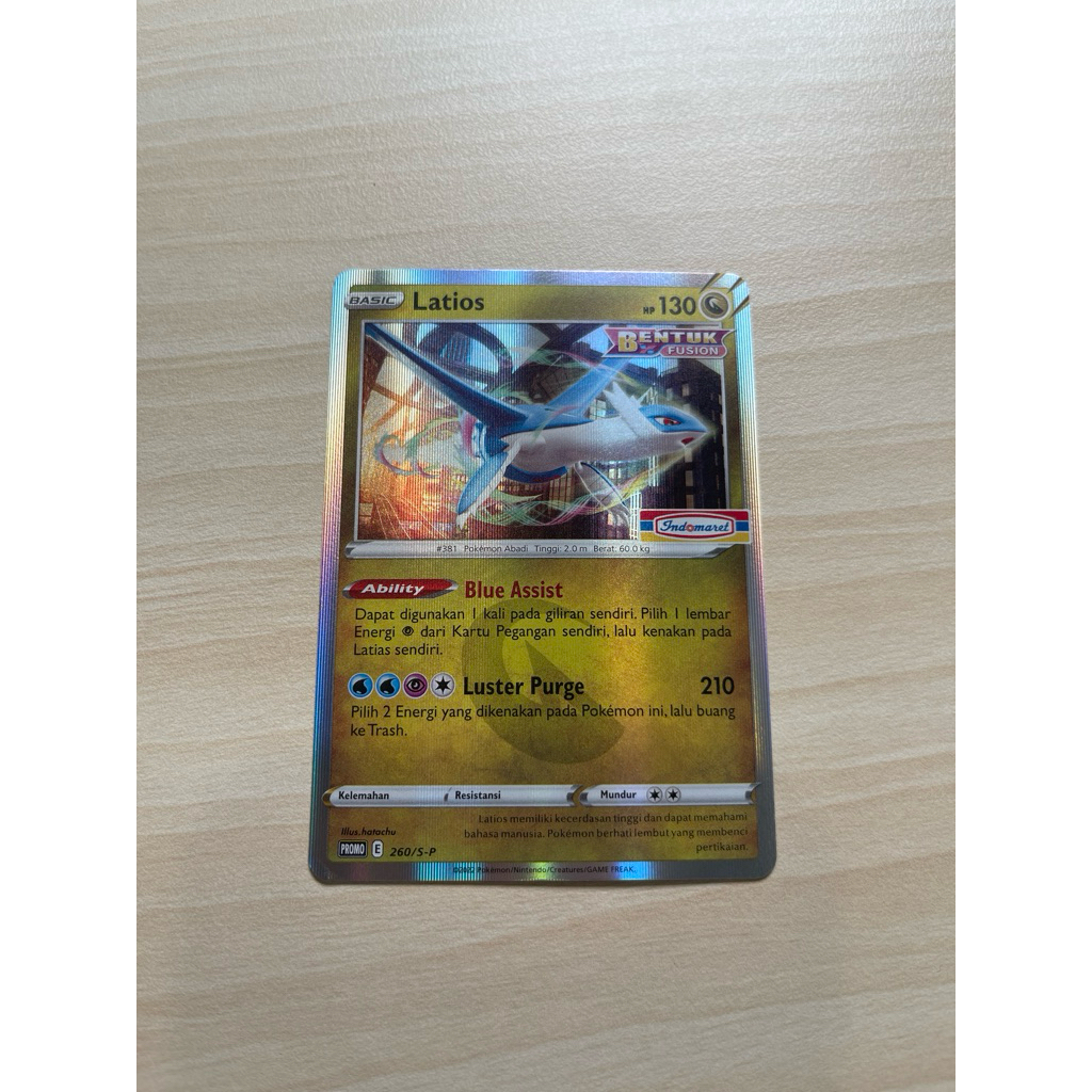 Latios  Promo 260/S-P Kartu Pokemon Promo Indomaret Bahasa Indonesia 2022 HOLO